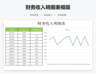 财务收入明细表模版