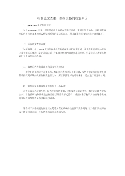 翰林论文查重：数据表格的检索原因.docx