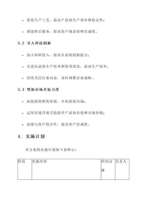 企业降本增效实施措施方案