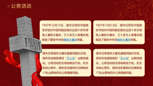 国家公祭日勿忘国耻铭记历史PPT模板