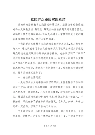 党的群众路线实践总结.docx