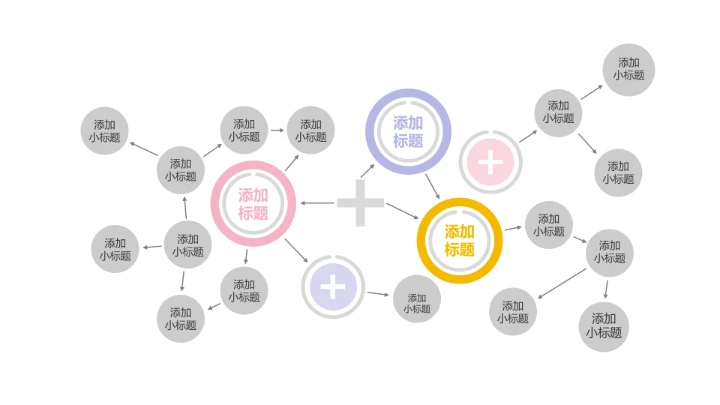 分支图树状图PPT单页模板