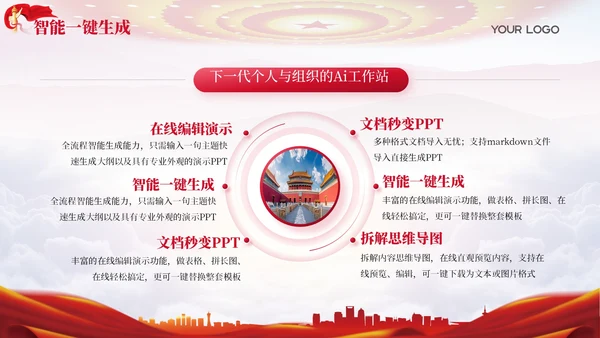 红色党政风领航财金风险管理规划202X年度风险管理报告年终总结PPT模板