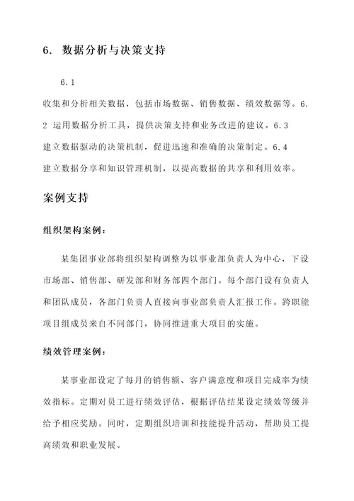 集团事业部管理方案