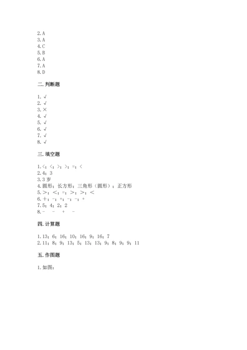人教版一年级下册数学期中测试卷【学生专用】.docx