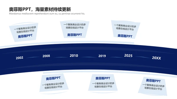 蓝色商务风互联网行业企业行政表彰颁奖PPT模板