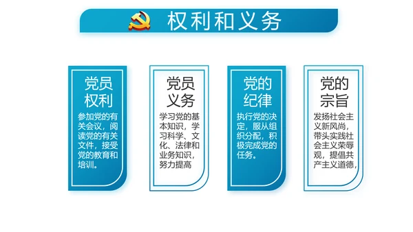 蓝色党支部年终工作总结学习教育PPT