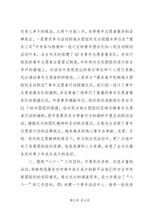 团市委青农工作汇报材料 (6).docx