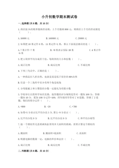 小升初数学期末测试卷精品（各地真题）.docx