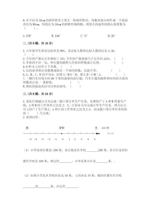 苏教版六年级数学小升初试卷精品（满分必刷）.docx