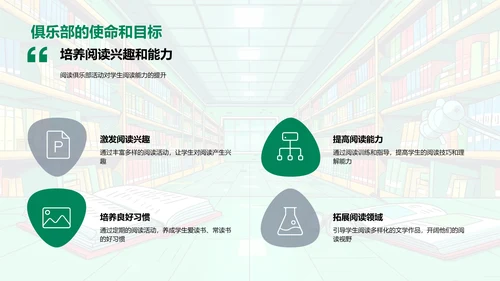 阅读俱乐部概览PPT模板