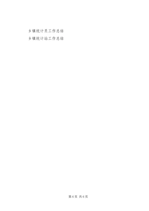 乡镇统计年度工作总结范文.docx