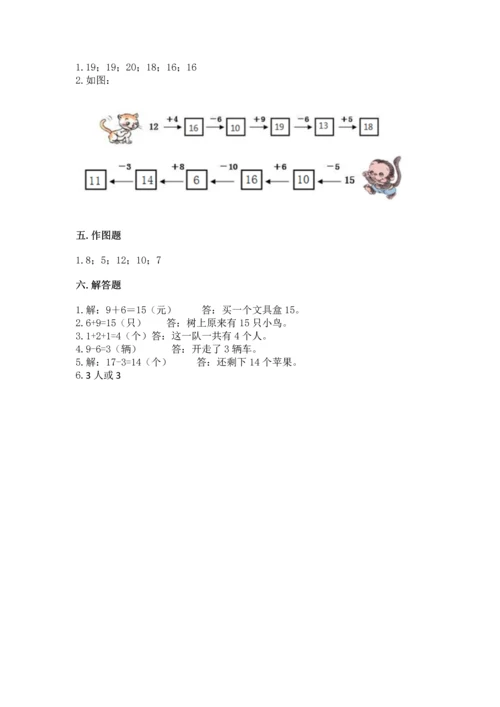 小学一年级上册数学期末测试卷及参考答案【b卷】.docx
