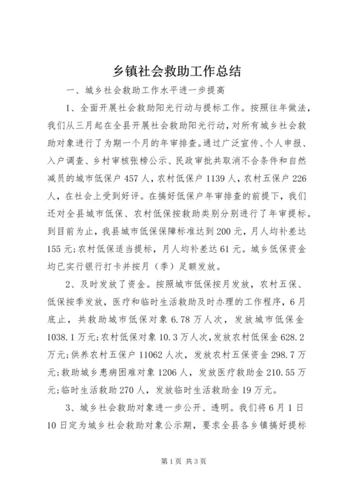 乡镇社会救助工作总结.docx