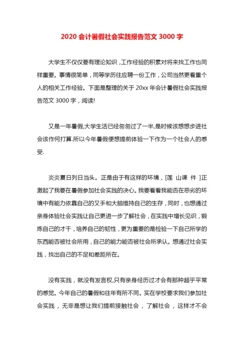 2020会计暑假社会实践报告范文3000字.docx