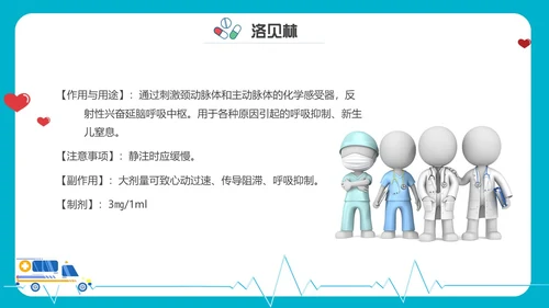 卡通内容型抢救车急救药品PPT课件急救知识
