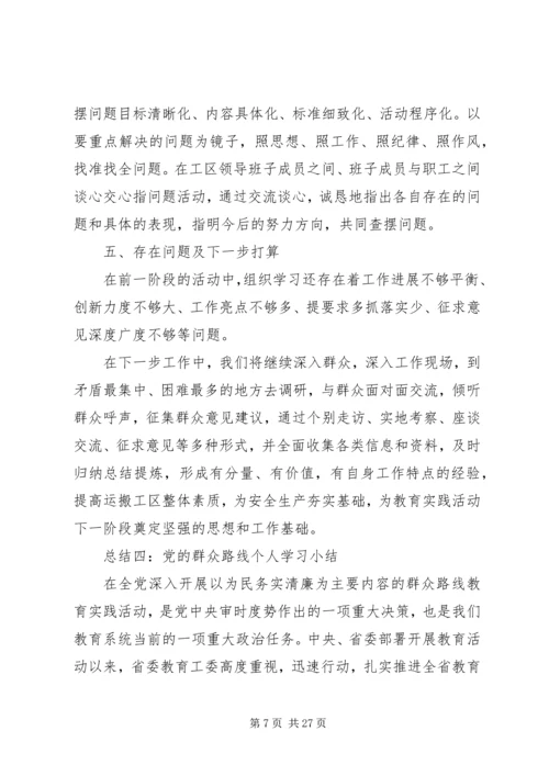 党的群众路线个人学习小结.docx