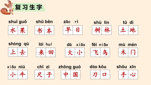 统编版语文一上第五单元复习课件