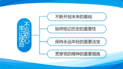 蓝色简约党支部工作专题动态PPT