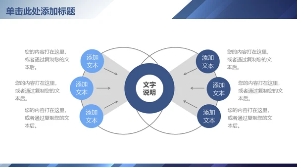 蓝色渐变立体质感商务通用PPT模板