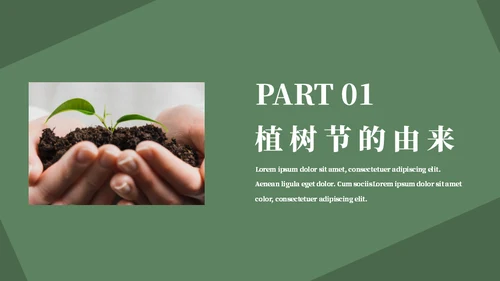 简约风植树节主题班会通用PPT模板