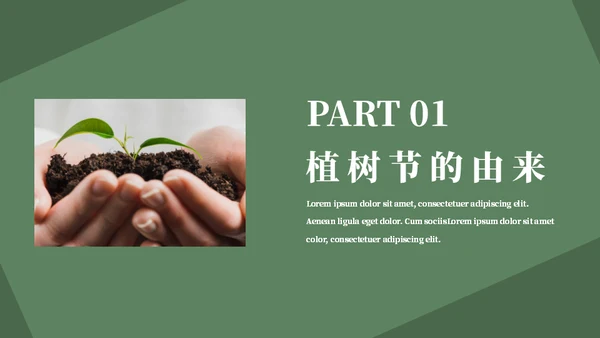 简约风植树节主题班会通用PPT模板