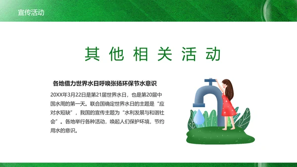 世界水日节约用水，水资源保护PPT模板