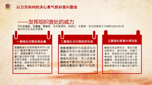 学习全国政法队伍教育整顿专题党课PPT模板