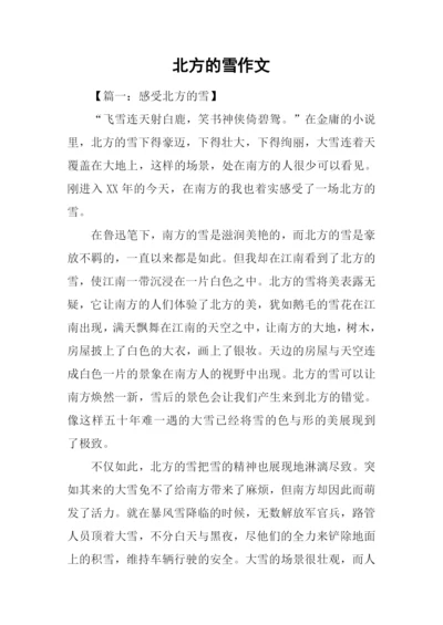 北方的雪作文.docx
