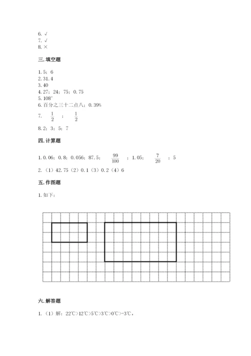 小学六年级下册数学期末卷（巩固）word版.docx