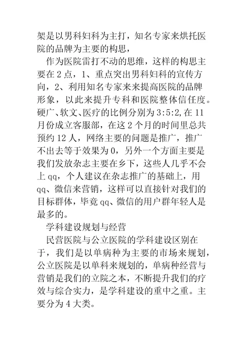 民营医院工作总结报告(精选多篇)