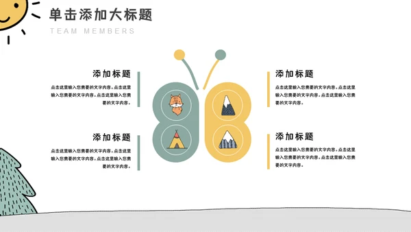 幼儿园动漫卡通森系熊猫教学课件通用PPT模板