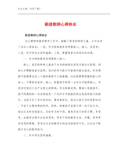 最新新进教师心得体会优选例文5篇合辑.docx