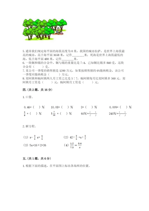 人教版数学六年级下册试题期末模拟检测卷（精练）.docx