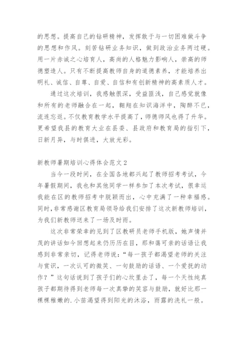 新教师暑期培训心得体会.docx