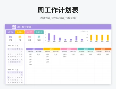 周工作计划表