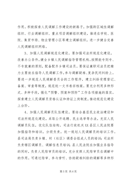 人大关于人民调解工作情况的调研报告.docx