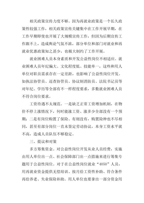 公益性岗位开发管理情况的调研研究报告.docx