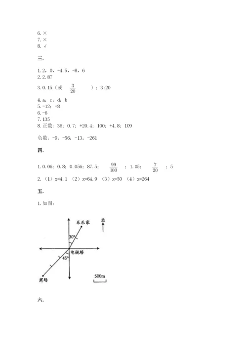 小学六年级数学毕业试题【全国通用】.docx