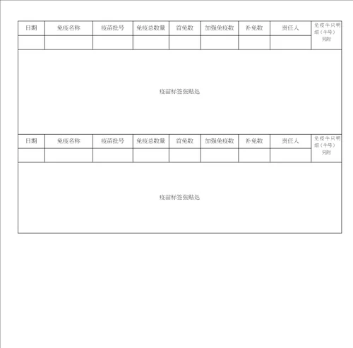 奶牛场各种记录本样表