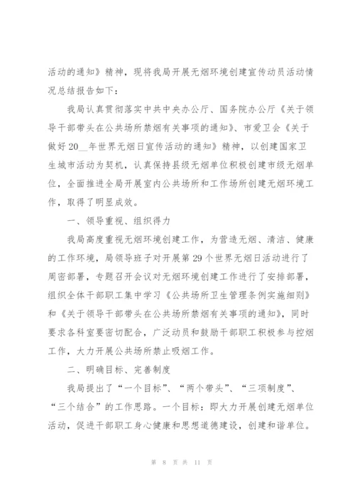 无烟日宣传活动总结范文.docx