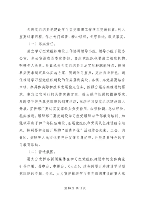 市政办学习型党组织建设意见.docx