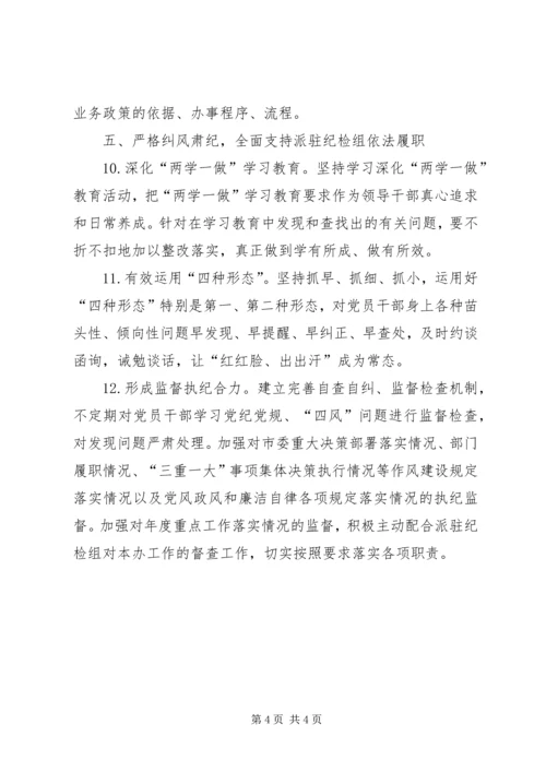 市外侨办党风廉政建设工作要点.docx