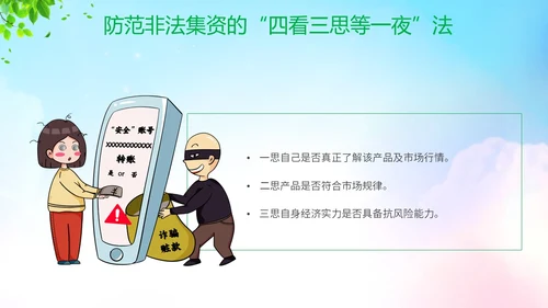 清新展板风防范非法集资宣传月守好钱袋子护好幸福家主题PPT