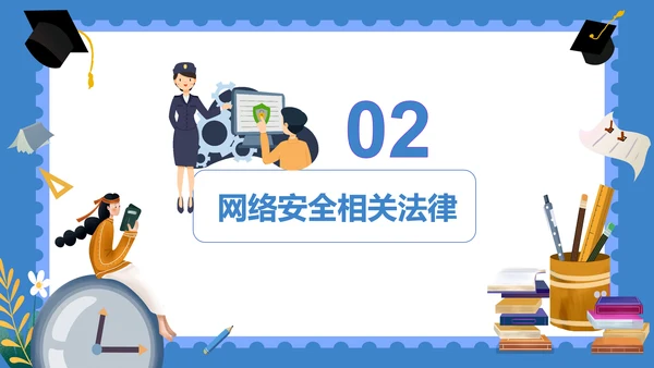 学校学生网络安全课件PPT模板
