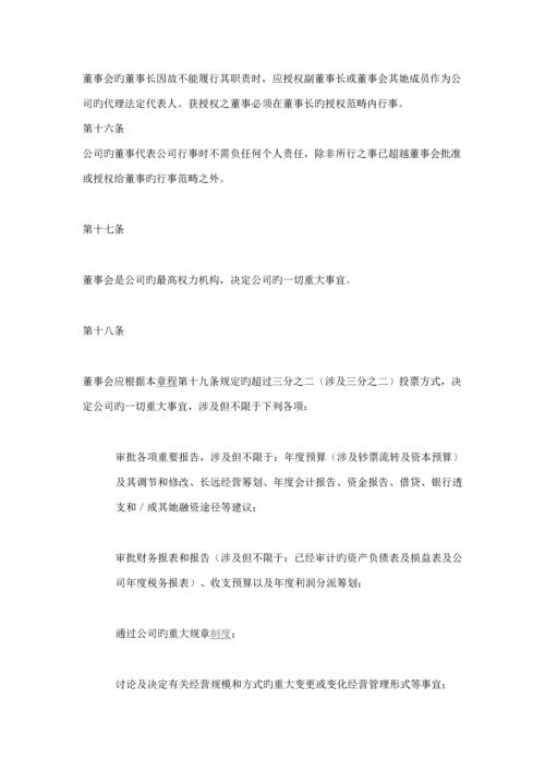 投资公司综合章程.docx