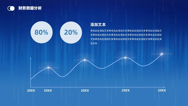 金融理财融资蓝底科技风光效城市剪影金融行业模板PPT