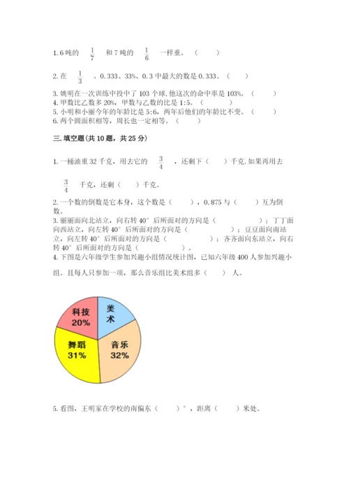 2022六年级上册数学《期末测试卷》附答案【满分必刷】.docx