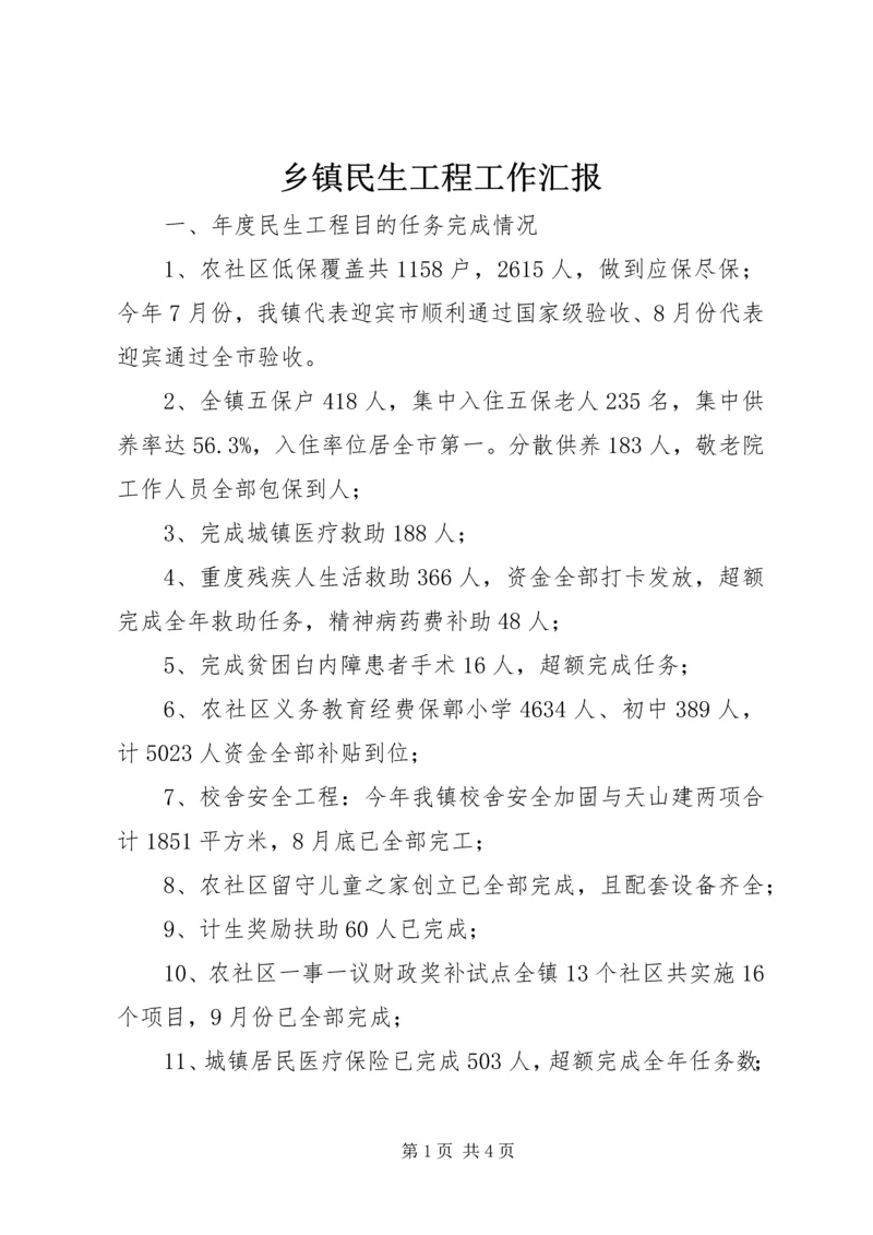 乡镇民生工程工作汇报.docx