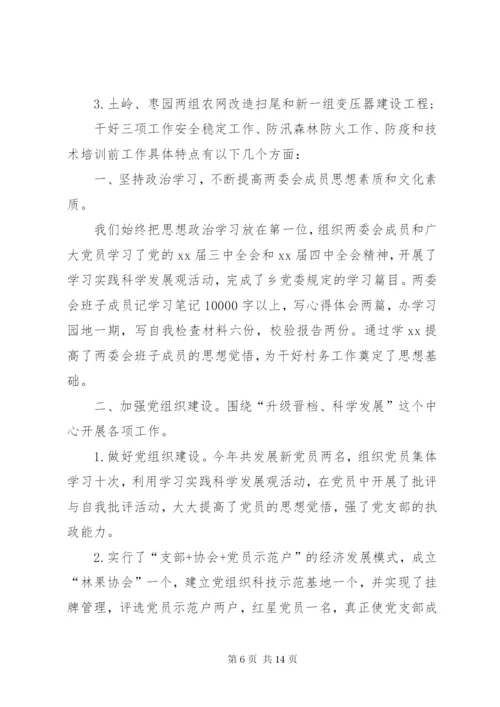村委会副主任个人年终述职报告范文.docx